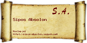 Sipos Absolon névjegykártya