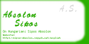 absolon sipos business card